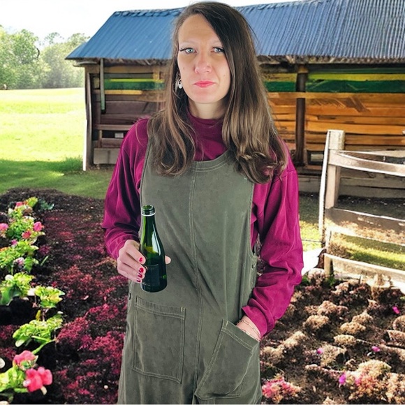 HSZ Studio Long Sleeveless Olive Color Dress Size S - Picture 13 of 13